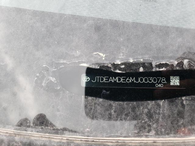 2021 TOYOTA CAMRY LE JTDEAMDE6MJ003078