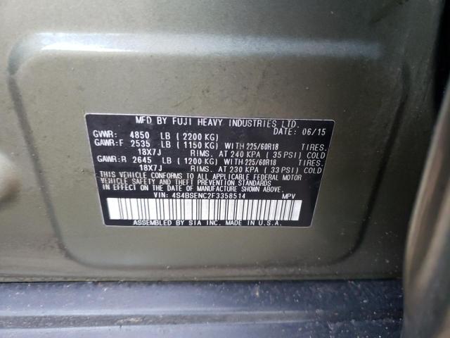 2015 SUBARU OUTBACK 3. 4S4BSENC2F3358514