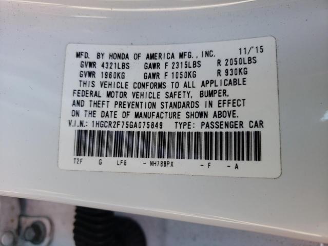 2016 HONDA ACCORD EX 1HGCR2F75GA075849