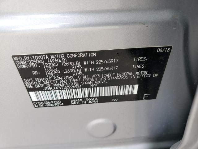 2018 TOYOTA RAV4 HV LE JTMRJREV7JD226981