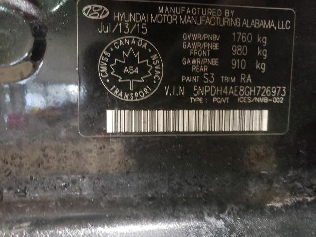 2016 HYUNDAI ELANTRA SE 5NPDH4AE8GH726973