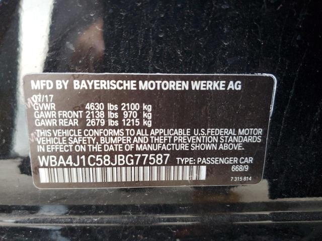 2018 BMW 430I GRAN - WBA4J1C58JBG77587
