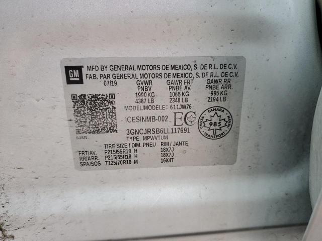2020 CHEVROLET TRAX PREMI 3GNCJRSB6LL117691