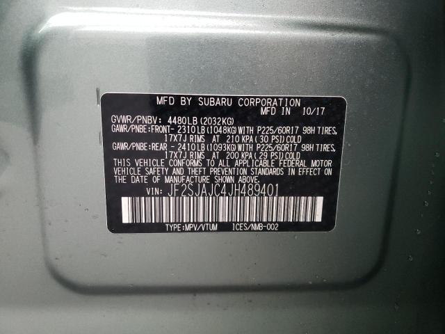 2018 SUBARU FORESTER 2 JF2SJAJC4JH489401