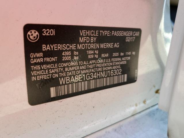 2017 BMW 320 I WBA8E1G34HNU16302