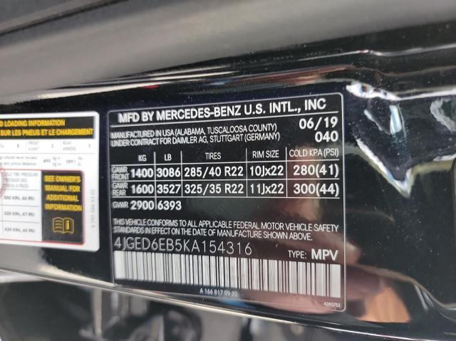 2019 MERCEDES-BENZ GLE COUPE - 4JGED6EB5KA154316