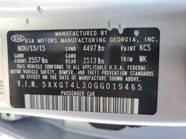 5XXGT4L30GG019465 KIA Optima Lx