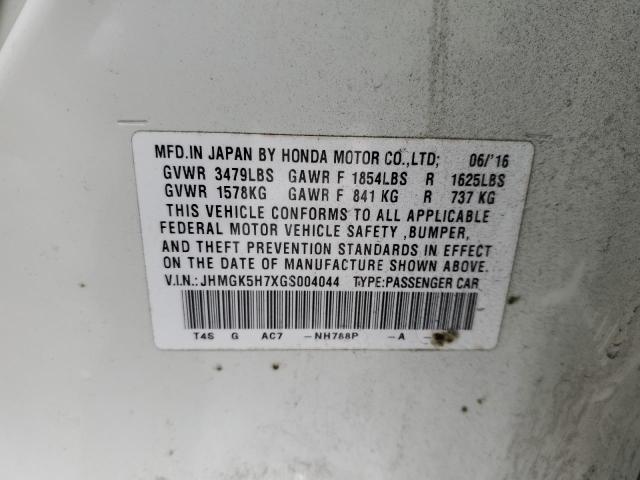 2016 HONDA FIT EX - JHMGK5H7XGS004044