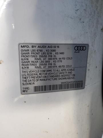 2015 AUDI Q7 WA1CGAFEXFD016106