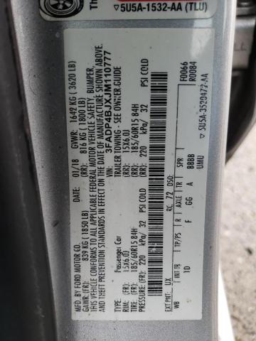 2018 FORD FIESTA SE 3FADP4BJXJM110777