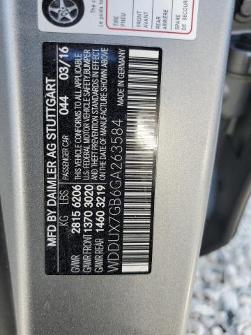 2016 MERCEDES-BENZ S MERCEDES - WDDUX7GB6GA263584