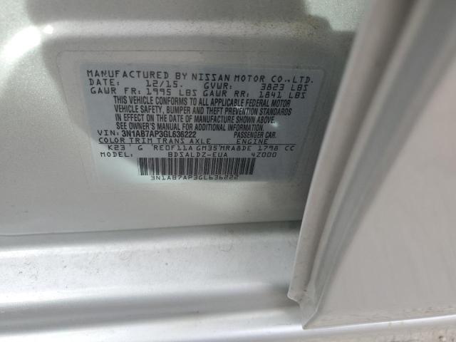 2016 NISSAN SENTRA S 3N1AB7AP3GL636222