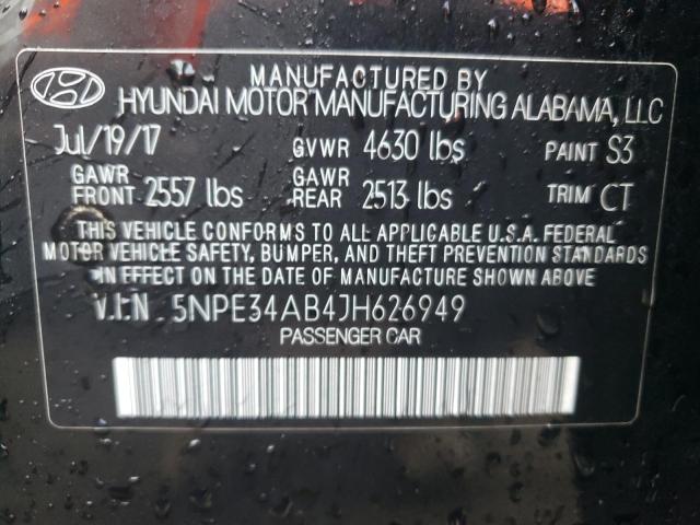 2018 HYUNDAI SONATA SPO 5NPE34AB4JH626949
