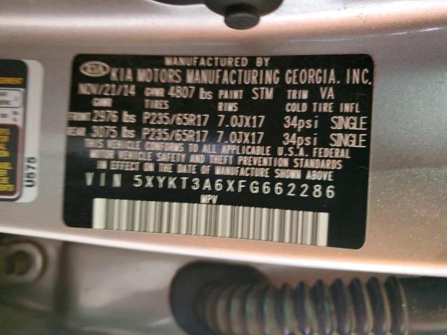 5XYKT3A6XFG662286 KIA SORENTO LX