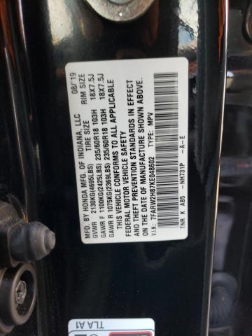 2019 HONDA CR-V EXL 7FARW2H87KE048602