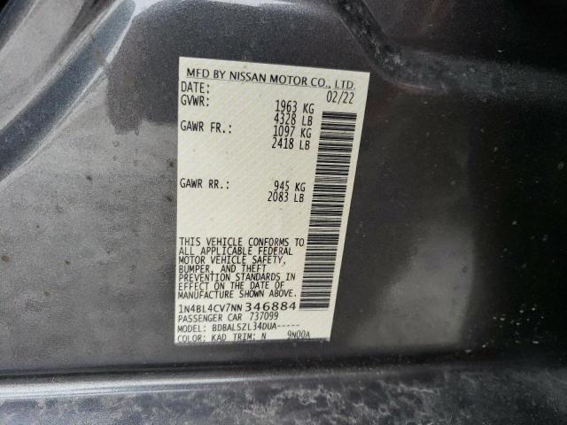 1N4BL4CV7NN346884 Nissan ALTIMA SR