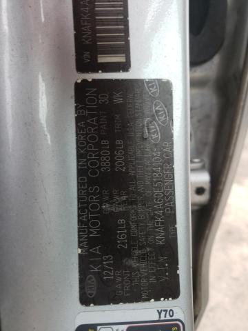KNAFK4A60E5184104 KIA FORTE LX