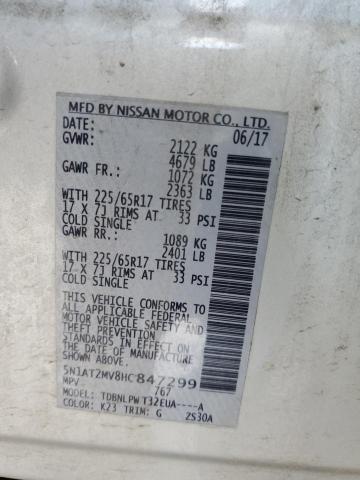 2017 NISSAN ROGUE SV 5N1AT2MV8HC847299