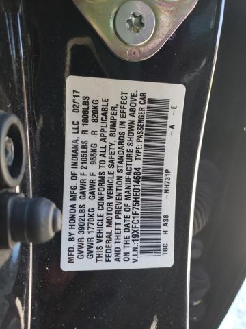 2017 HONDA CIVIC EXL 19XFC1F75HE014684