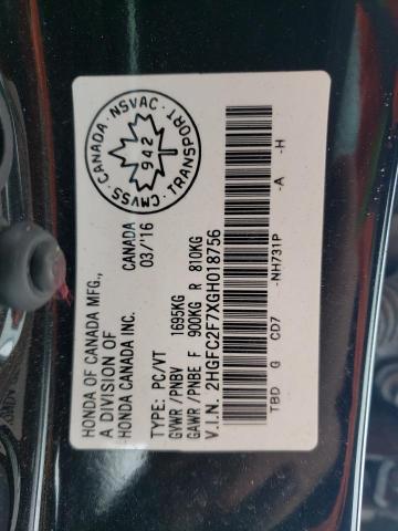 2016 HONDA CIVIC EX - 2HGFC2F7XGH018756