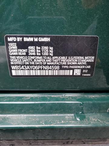 2023 BMW M3 COMPETI - WBS43AY06PFN84598