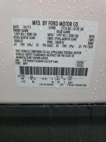 2015 FORD EXPLORER X 1FM5K7D80FGC57146