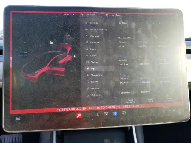 5YJ3E1EA0JF022119 Tesla MODEL 3