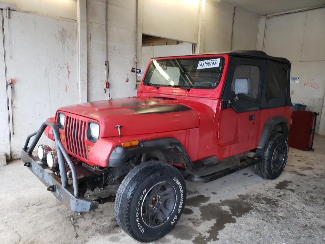 1995 Jeep Wrangler / YJ S for sale at Copart Madisonville, TN Lot #43196***  