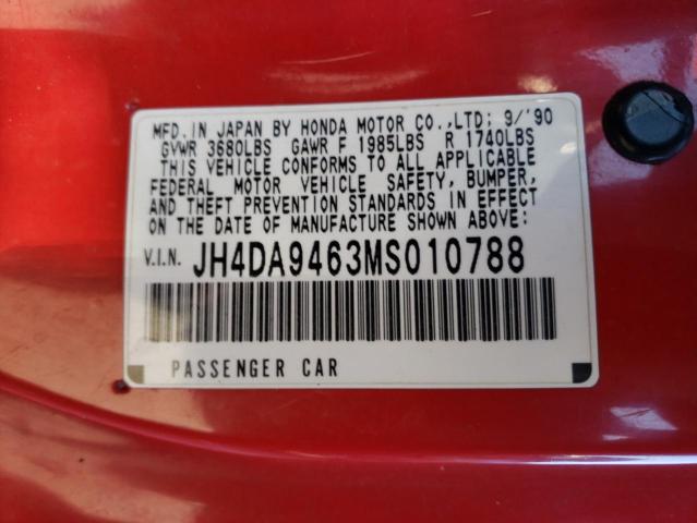 JH4DA9463MS010788 Acura Integra Gs