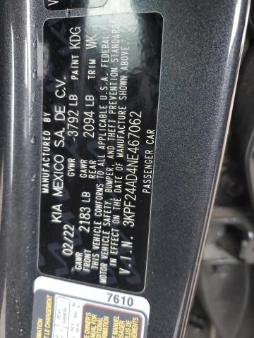 2022 KIA FORTE FE - 3KPF24AD4NE467062