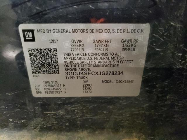 2018 CHEVROLET 1500 - 3GCUKSECXJG278234