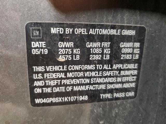 2019 BUICK REGAL ESSE - W04GP6SX1K1071948