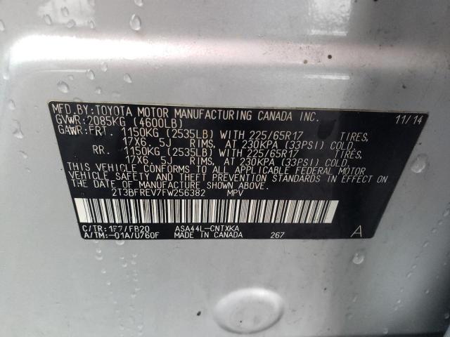 2015 TOYOTA RAV4 LE 2T3BFREV7FW256382