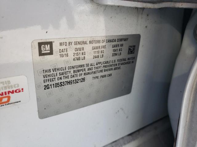 2017 CHEVROLET IMPALA LT - 2G1105S37H9132126
