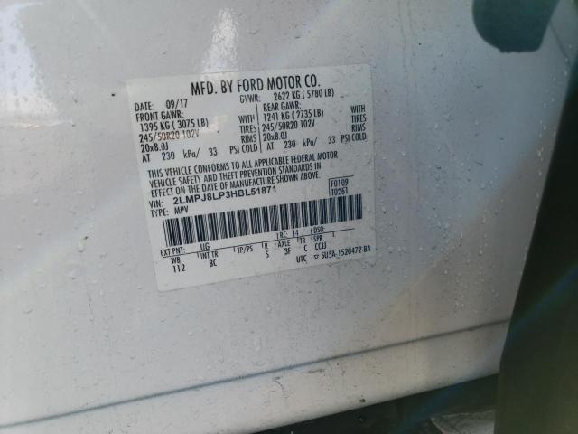 2LMPJ8LP3HBL51871 Lincoln MKX