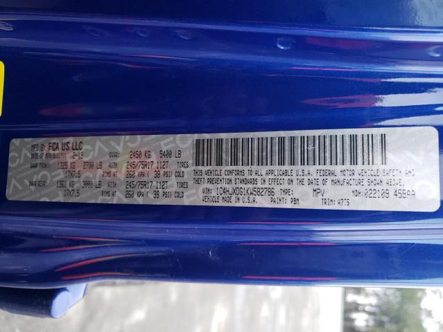 2019 JEEP WRANGLER U 1C4HJXDG1KW582786