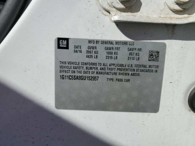 2016 CHEVROLET MALIBU LIM - 1G11C5SA8GU152957