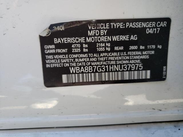 2017 BMW 340 XI - WBA8B7G31HNU37975