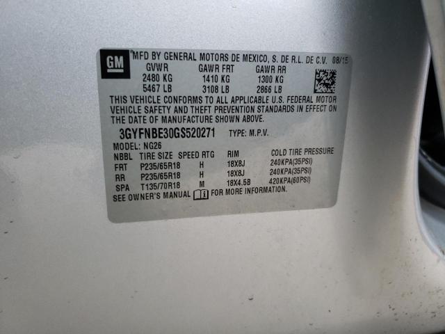 2016 CADILLAC SRX LUXURY - 3GYFNBE30GS520271