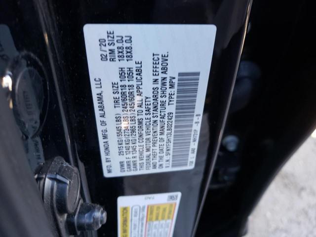2020 HONDA PILOT LX - 5FNYF5H13LB022429