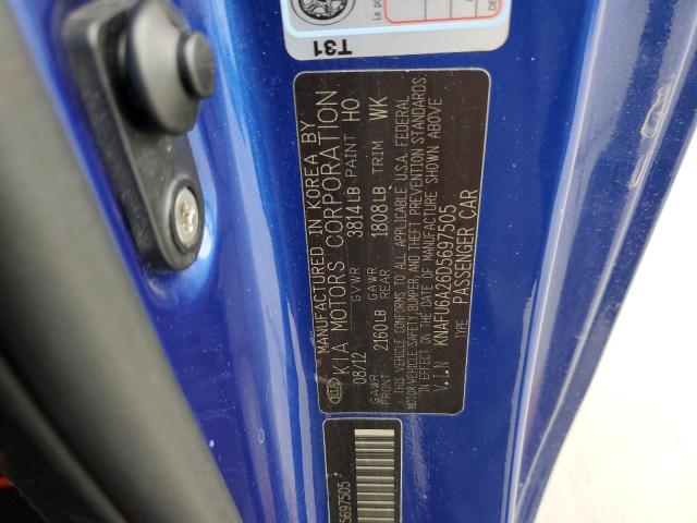 KNAFU6A26D5697505 KIA FORTE EX