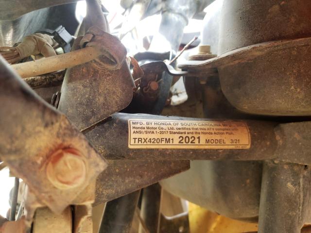 2021 HONDA TRX420 FM 1HFTE40K5M4706277
