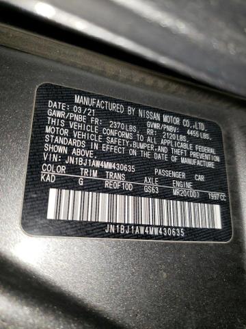 2021 NISSAN ROGUE SPOR JN1BJ1AW4MW430635