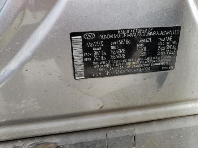 5NMS64AJ4NH447024 Hyundai Santa Fe Sel