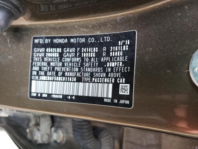 2017 HONDA ACCORD HYB JHMCR6F58HC011636