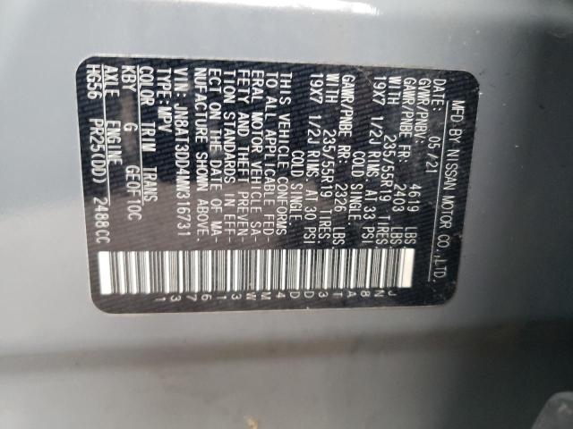 2021 NISSAN ROGUE PLAT - JN8AT3DD4MW316731