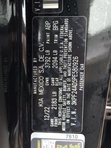 2023 KIA FORTE LX 3KPF24AD5PE580926