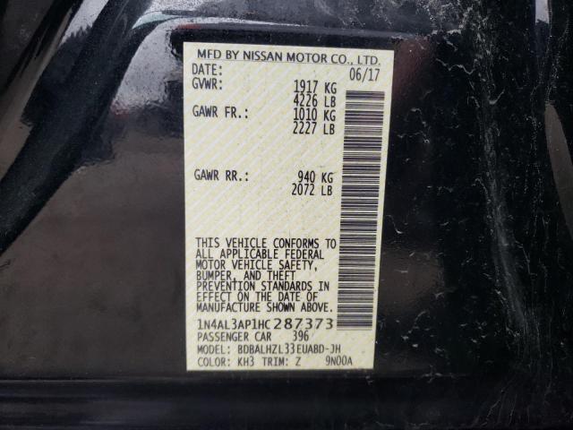 2017 NISSAN ALTIMA 2.5 1N4AL3AP1HC287373