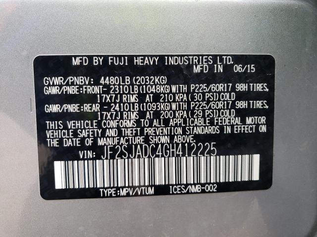 2016 SUBARU FORESTER 2 - JF2SJADC4GH412225
