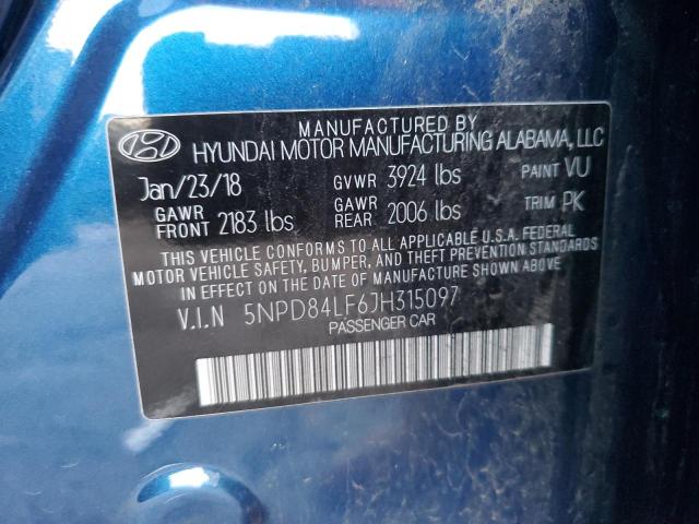 2018 HYUNDAI ELANTRA SE 5NPD84LF6JH315097